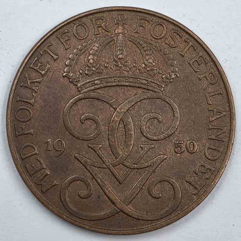 Sweden 5 ere 1950 KM#779.2