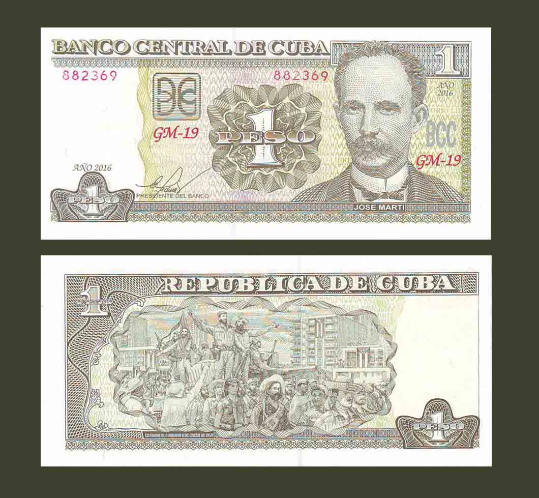 Cuba 1 Peso 2016 P128g UNC