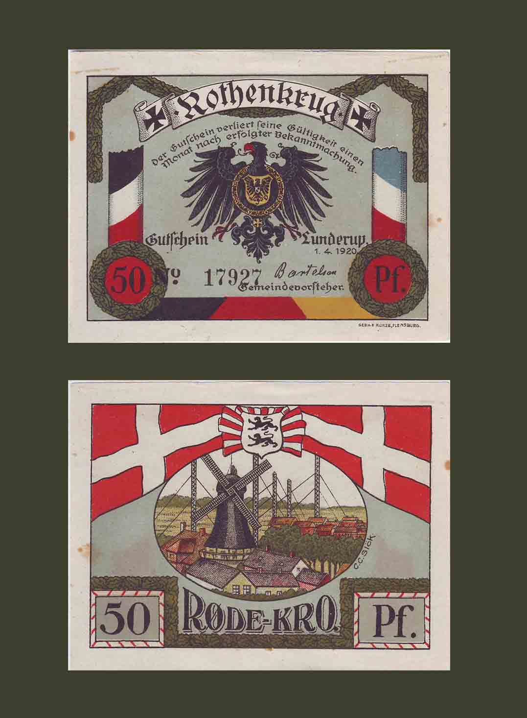 Գերմանիա Rothenkrug 50 փֆեննիգ 1920 AU