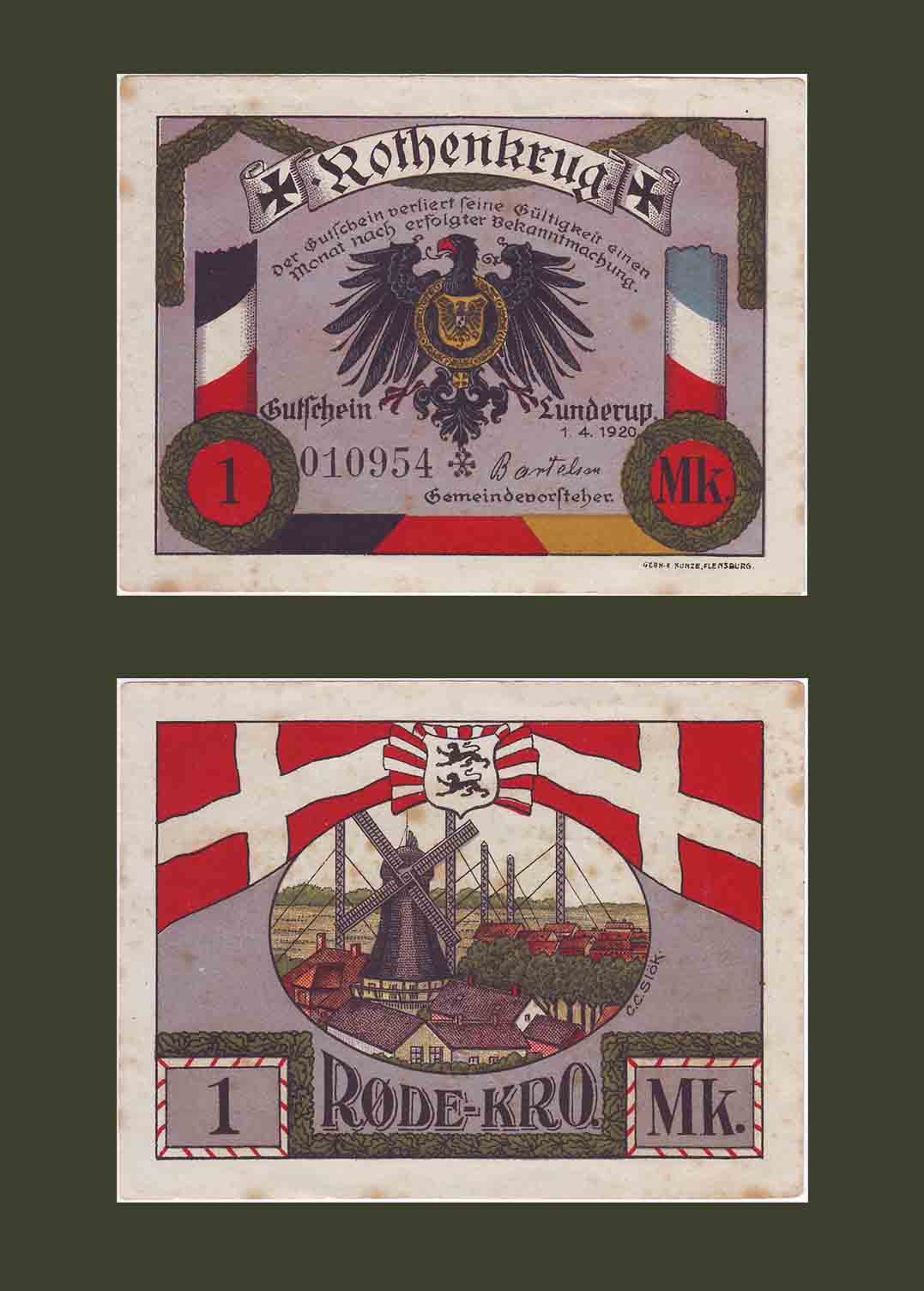 Գերմանիա Rothenkrug 1 մարկ 1920 UNC