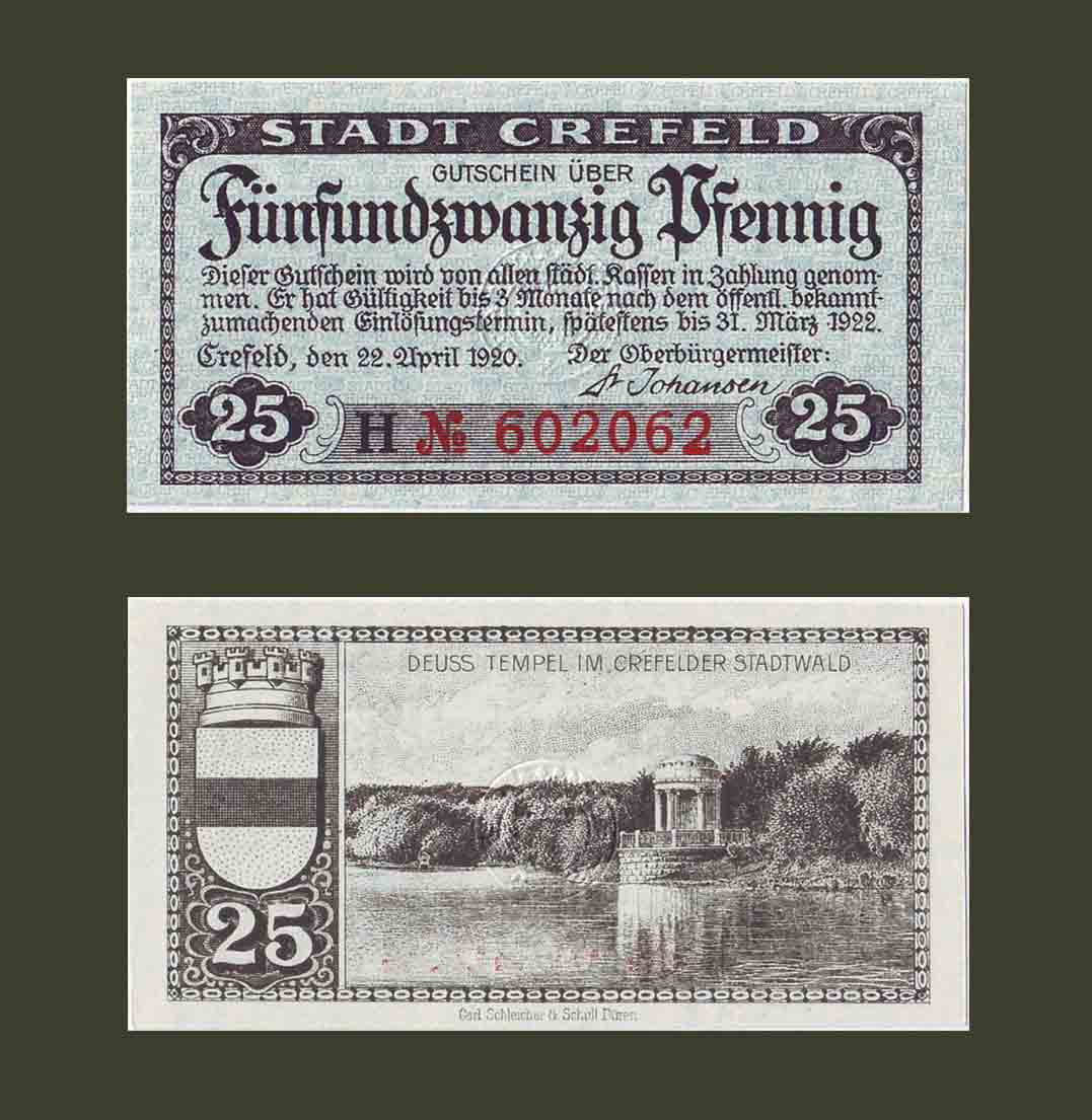 Գերմանիա Bergisch-Gladbach25 փֆեննիգ 1917 UNC