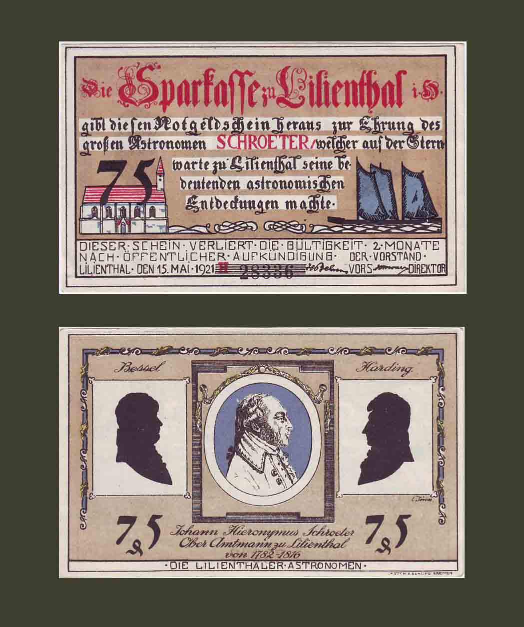 Գերմանիա Lilienthal 75 փֆեննիգ 1921 UNC