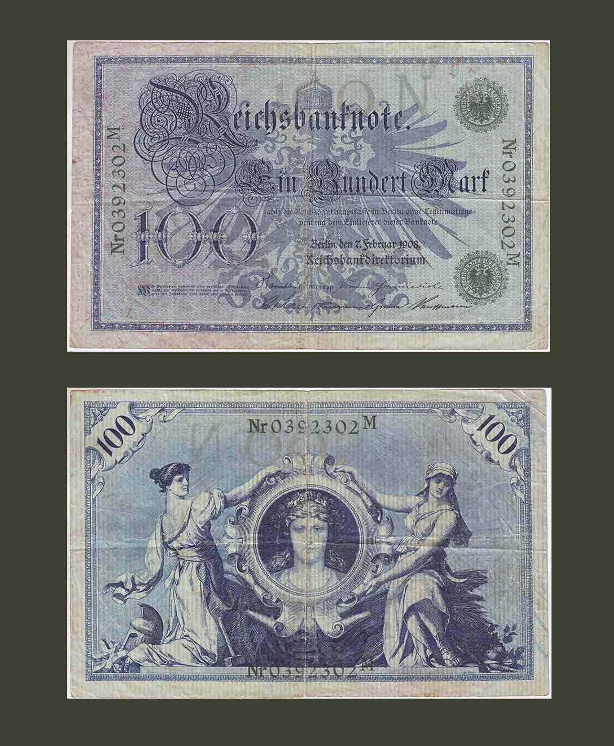 Germany 100 Mark 1908 P34 VF