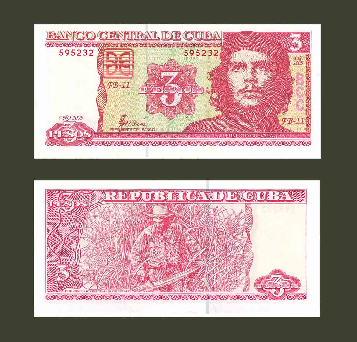 Куба 3 песо 2005 P127b UNC
