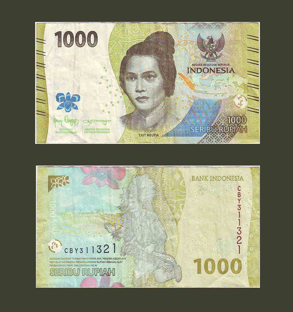 Indonesia 1000 Rupiah 2022 P162 VF