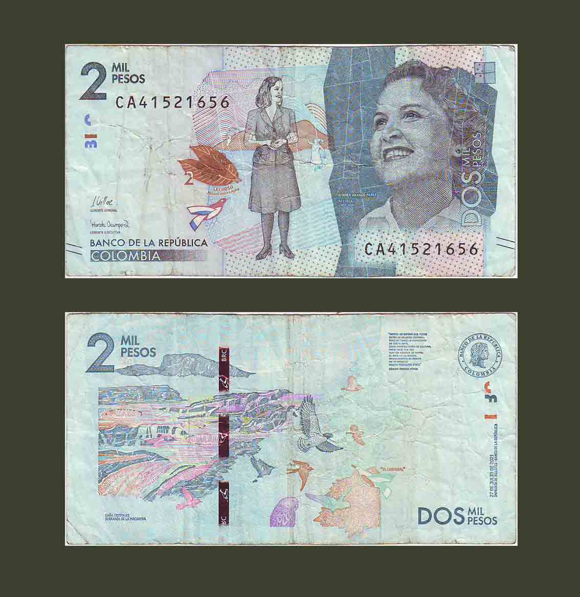 Colombia 2000 Pesos 2019 P458 VF
