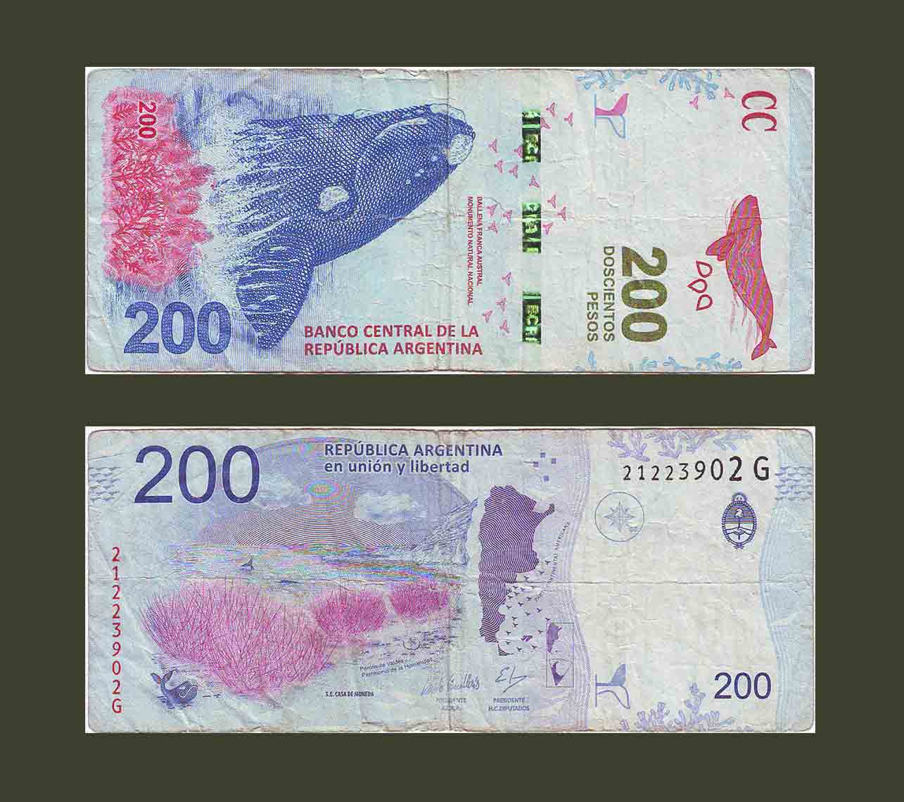 Argentina 200 Pesos 2016 P364a F+
