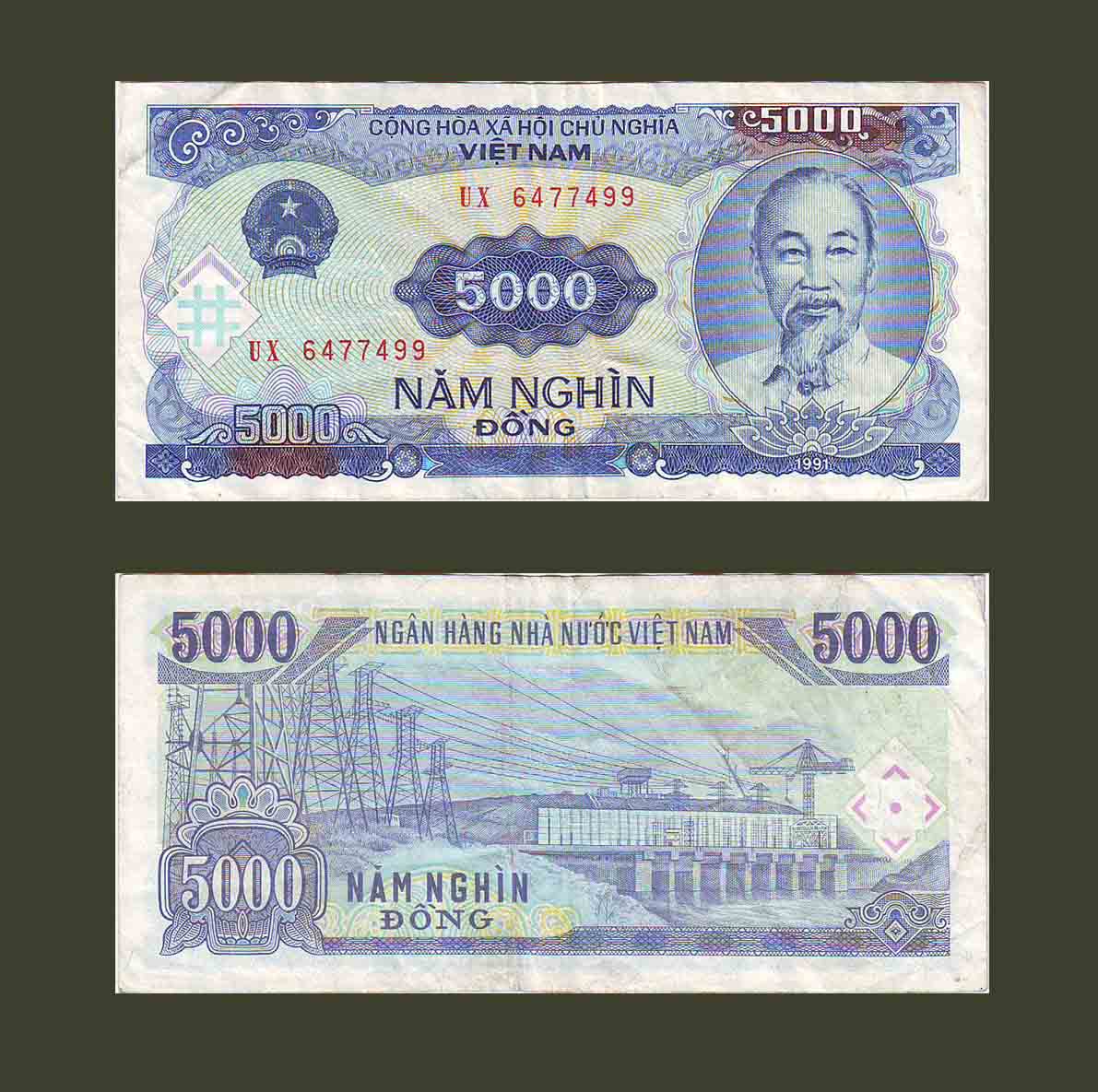 Vietnam 5000 Dong 1991 P108 VF+