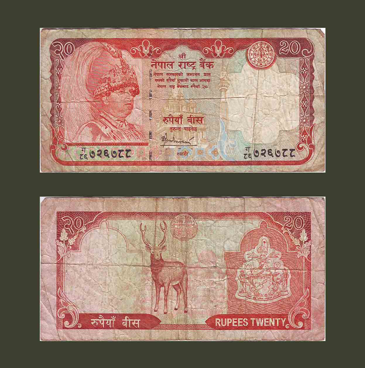 Nepal 20 Rupees 2005 P55 F-VF