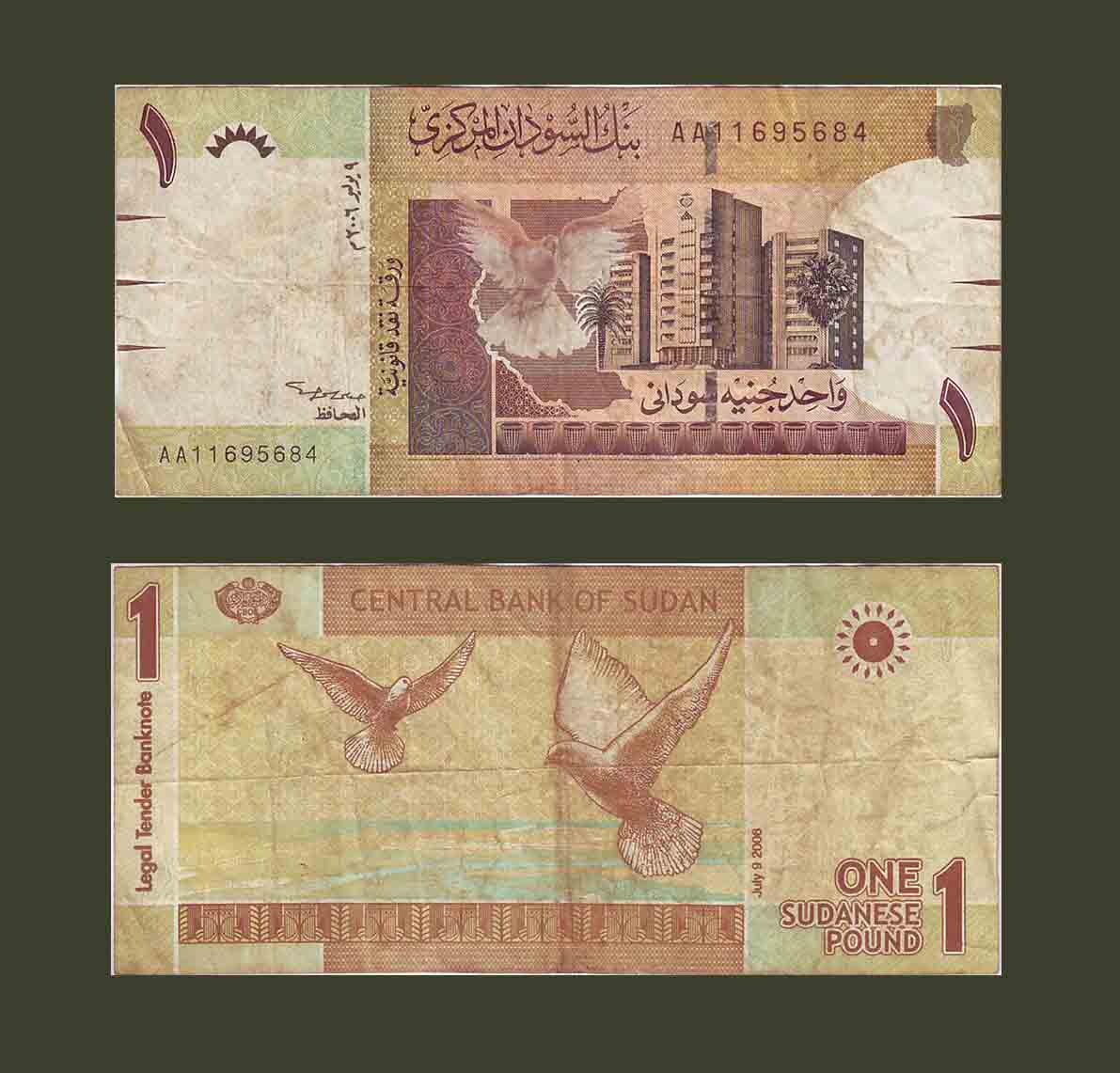 Sudan 1 Pound 2006 P64 VF