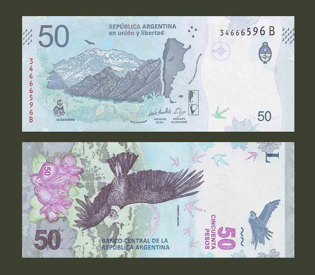 Argentina 50 Pesos 2018 P363 UNC