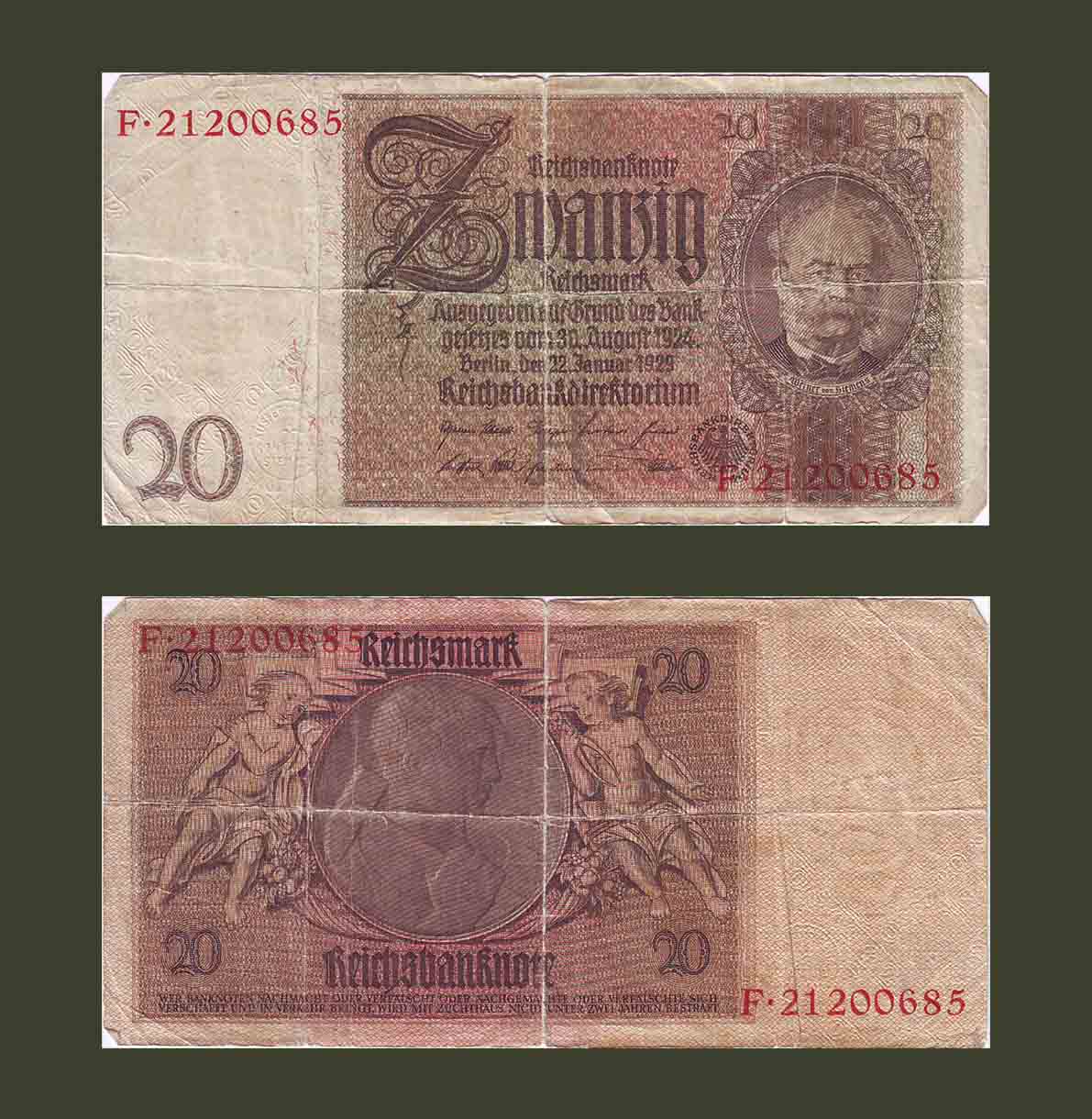 Գերմանիա 20 մարկ 1929 P181 VG
