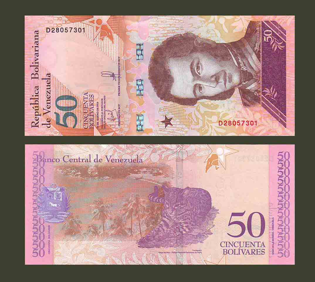 Venezuela 50 Bolivares 2018 P105 UNC