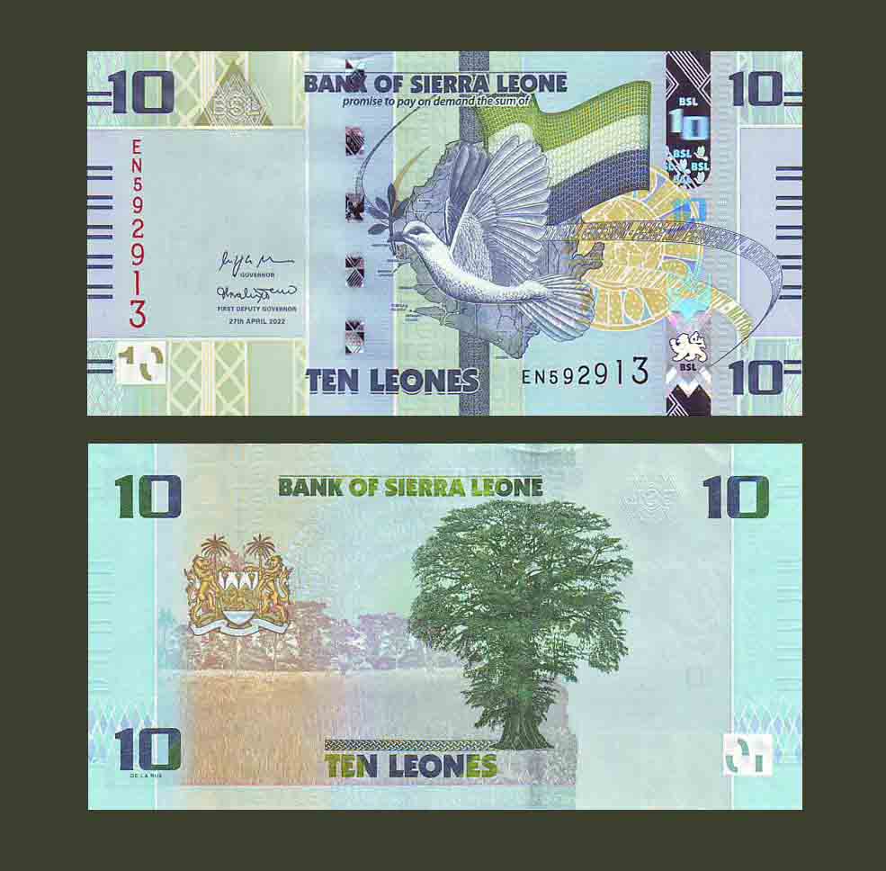 Sierra Leone 10 Leones 2022 P37 UNC