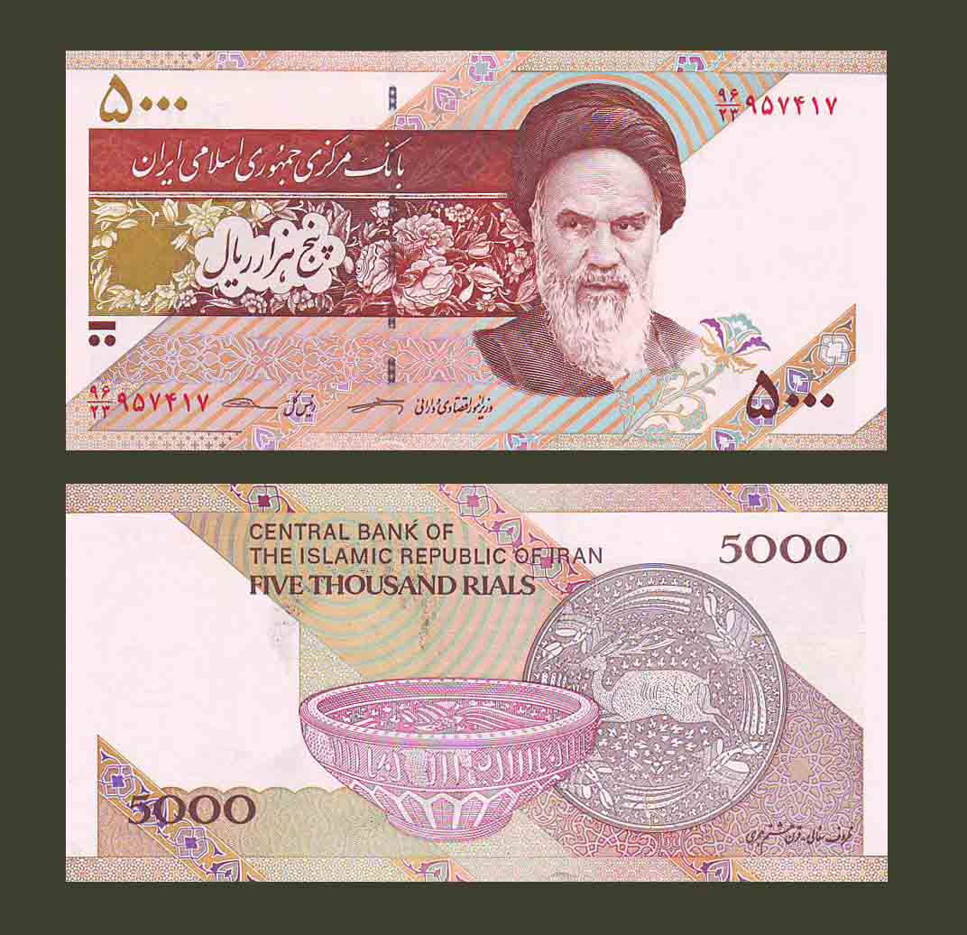 Iran 5000 Rials 1993 P145 UNC