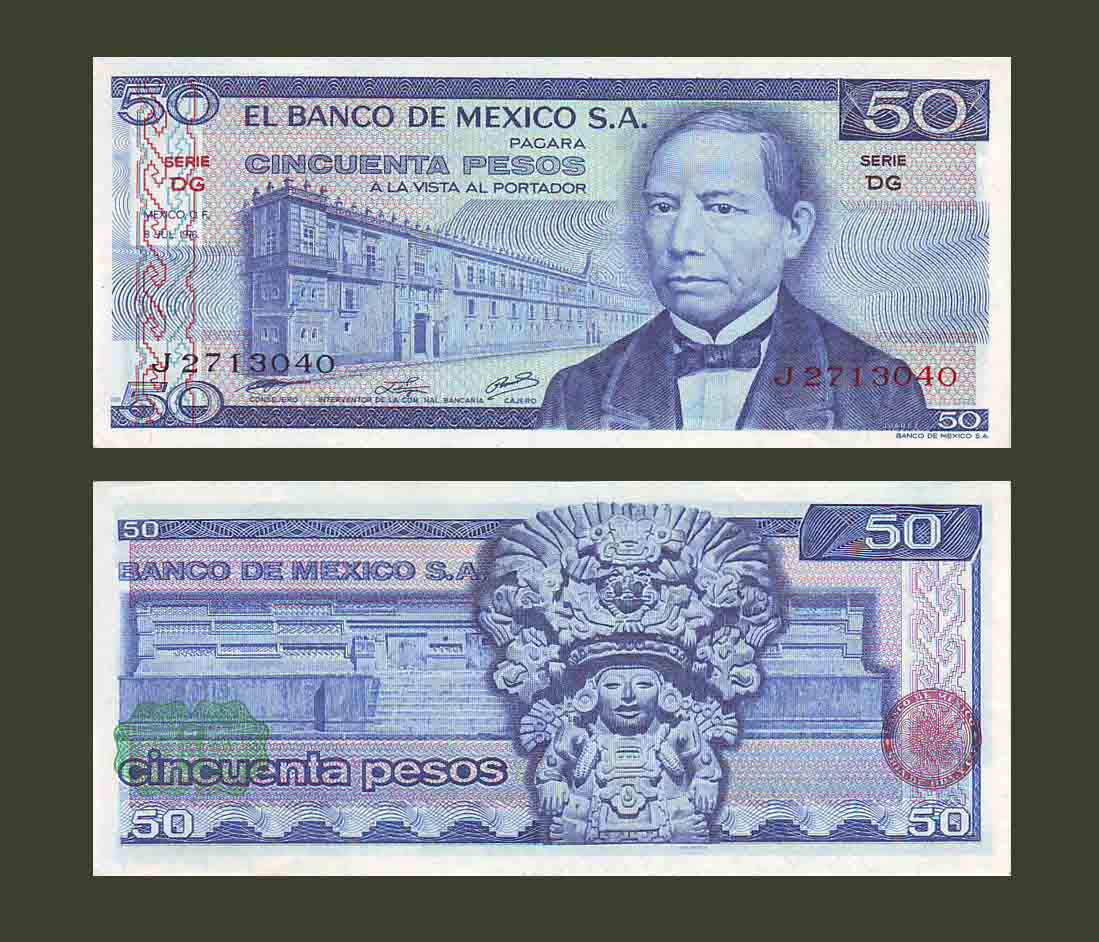 Mexico 50 Pesos 1976 P65b UNC