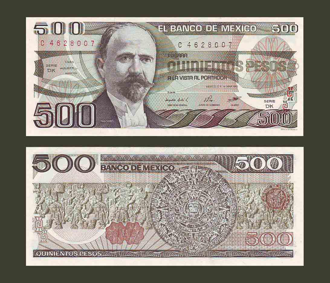 Mexico 500 Pesos 1983 P79a UNC