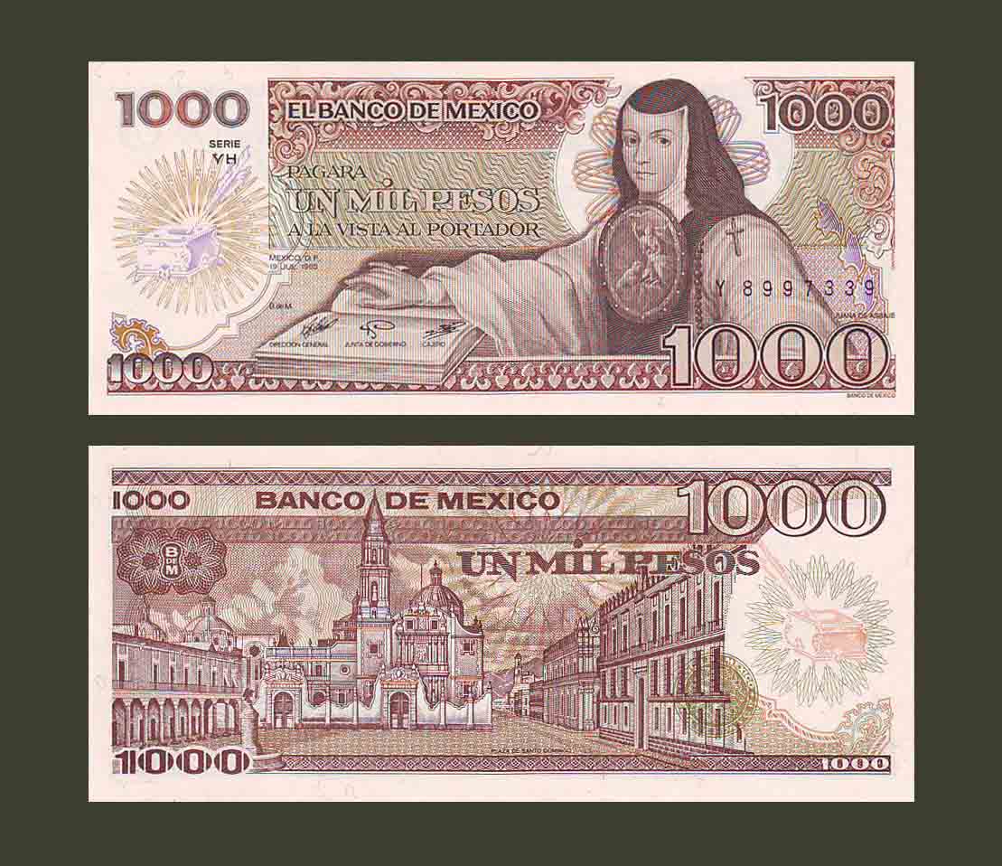 Mexico 1000 Pesos 1985 P85 UNC