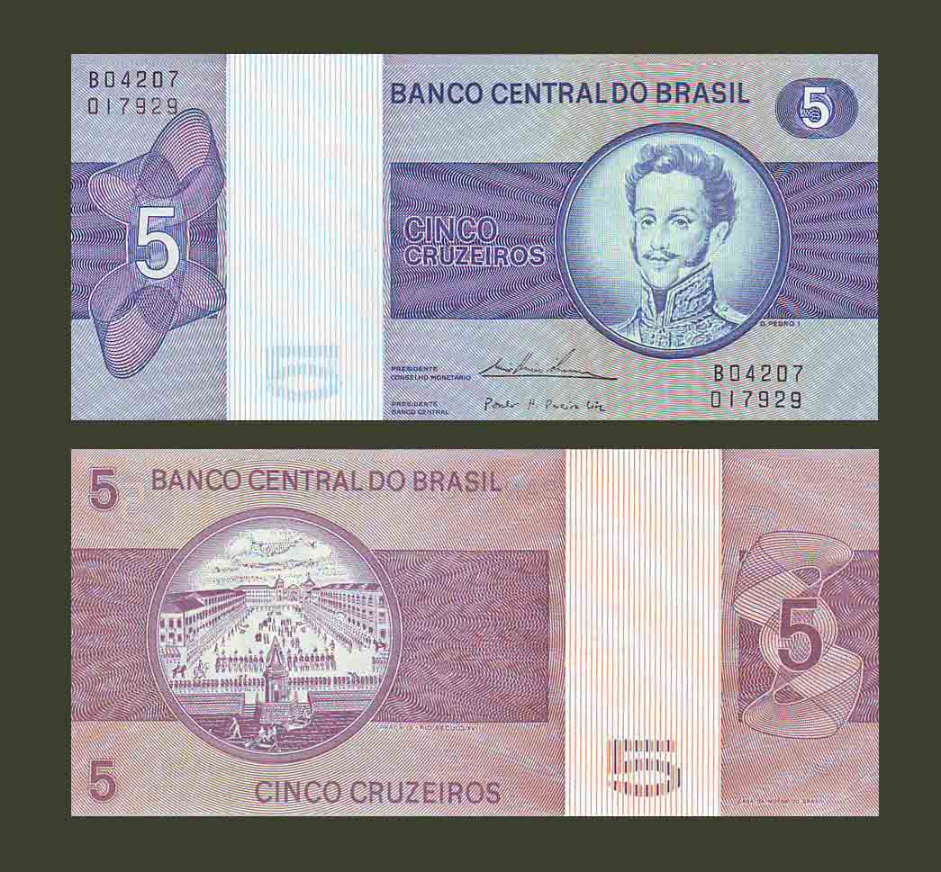 Brazil 5 Cruzeiros 1974 P192c UNC