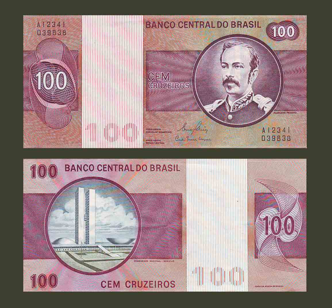 Brazil 100 Cruzeiros 1981 P195Ab UNC