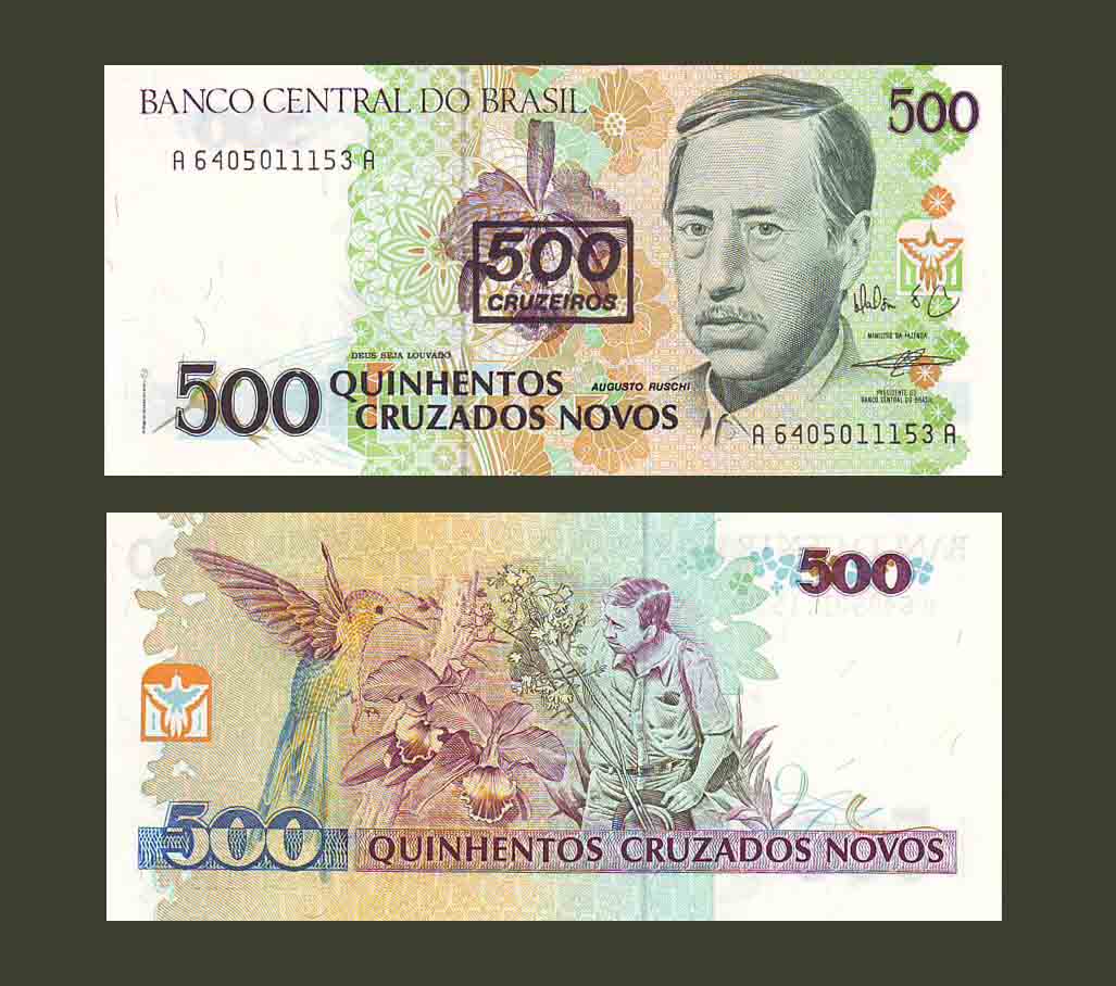 Brazil 500 Cruzados 1990 P226b UNC