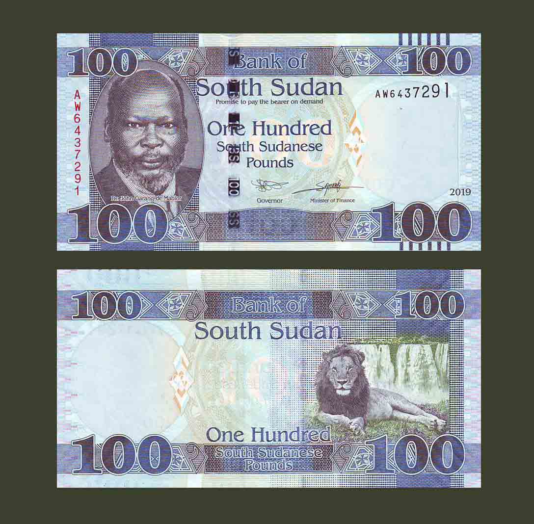 South Sudan 100 Pounds 2019 P15 UNC