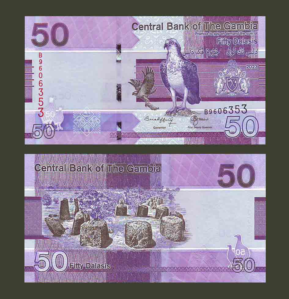 Gambia 50 Dalasis 2023 P40 UNC