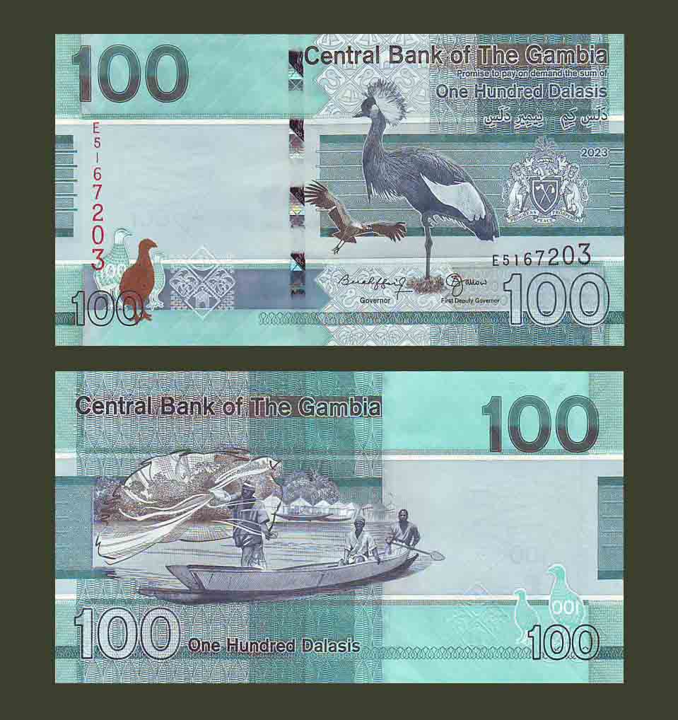 Gambia 100 Dalasis 2023 P41 UNC