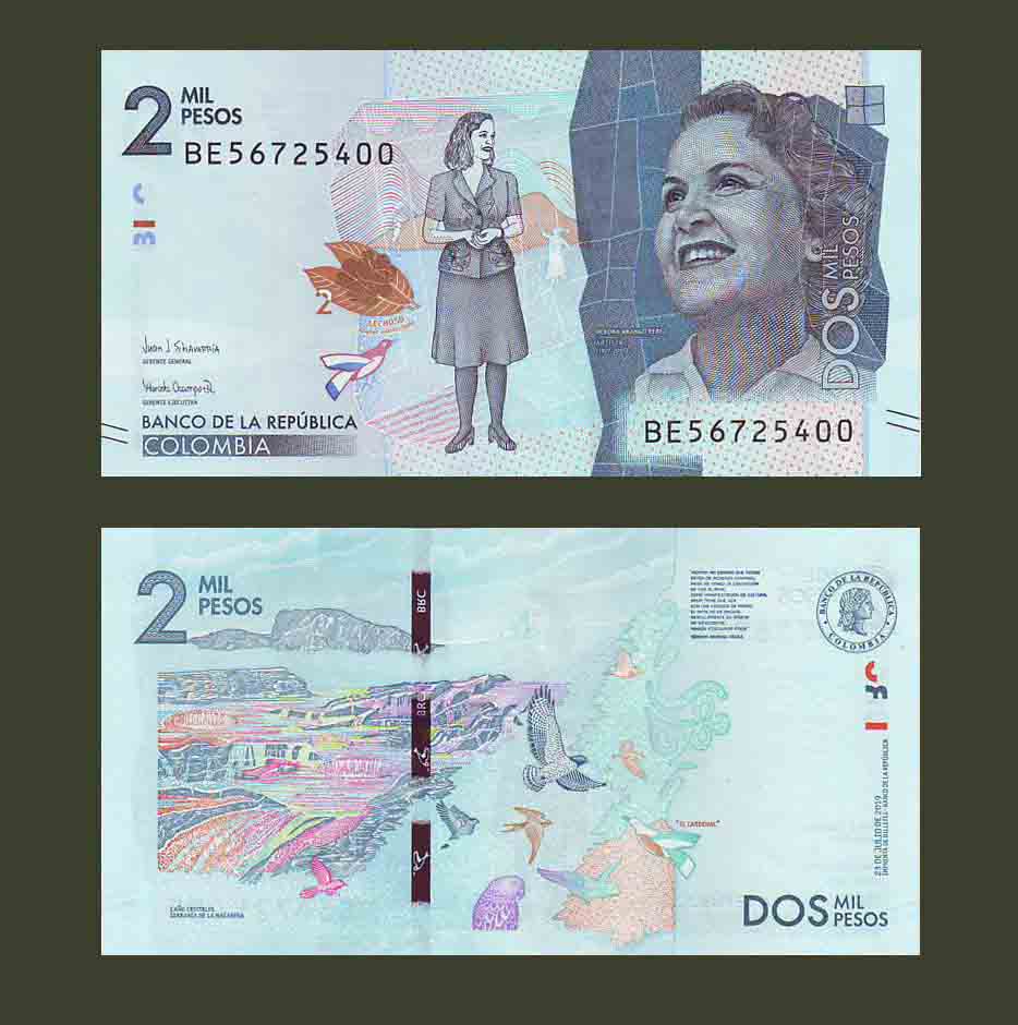 Colombia 2000 Pesos 2019 P458 UNC