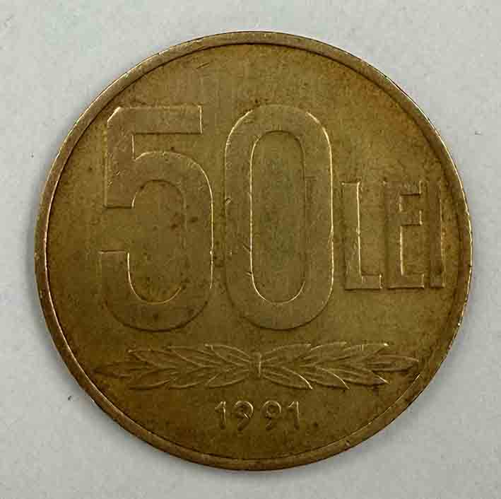 Romania 50 Lei 1991 KM#110