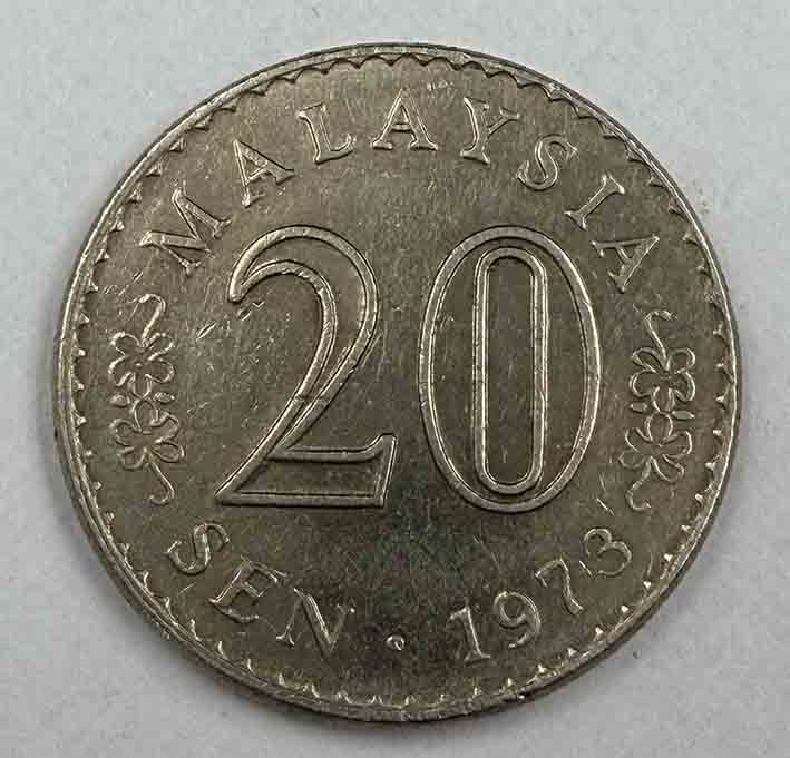 Malaysia 20 sen 1973 KM#4