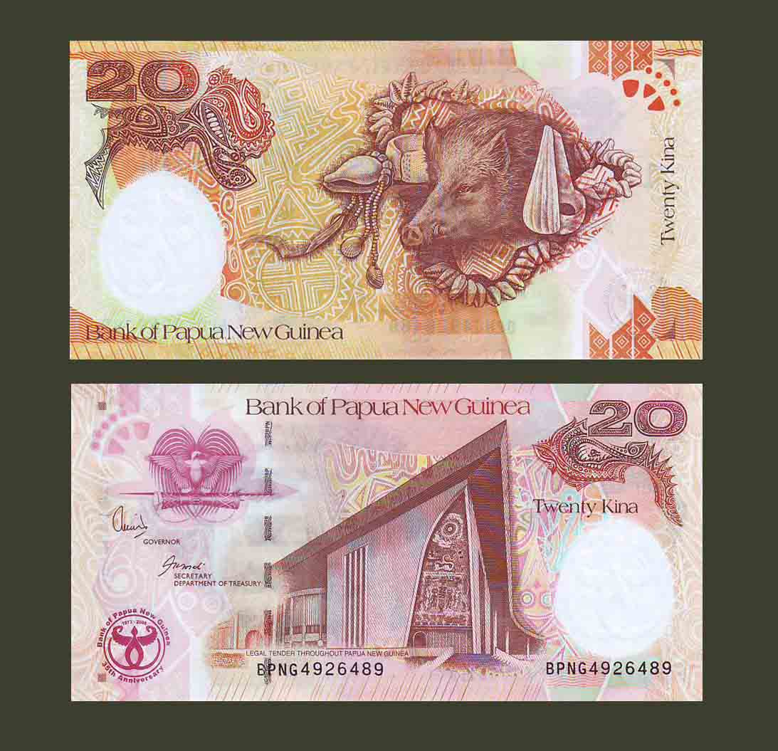Papua New Guinea 20 Kina 2008 P36 UNC