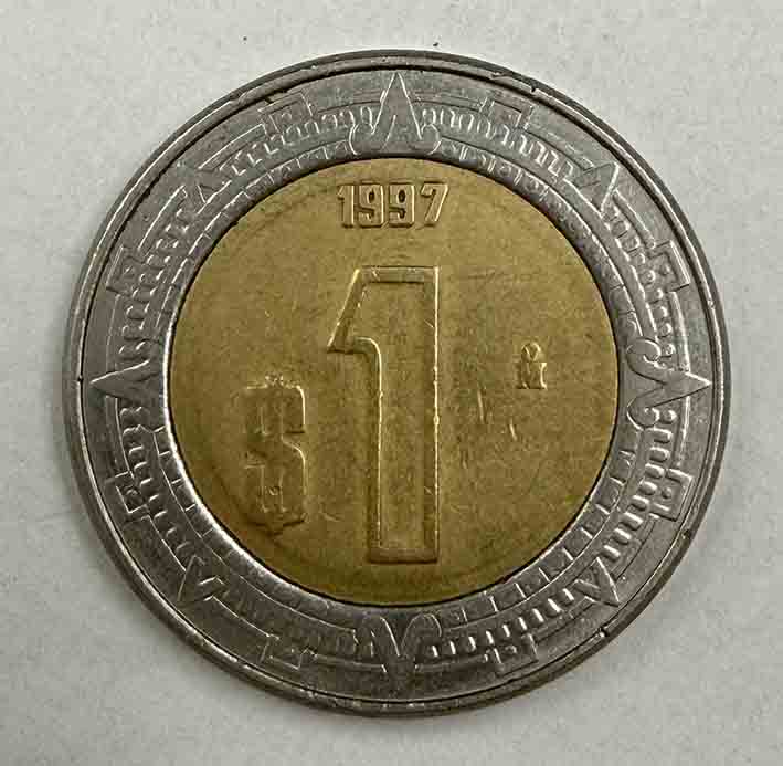 Mexico 1 Peso 1997 KM#550