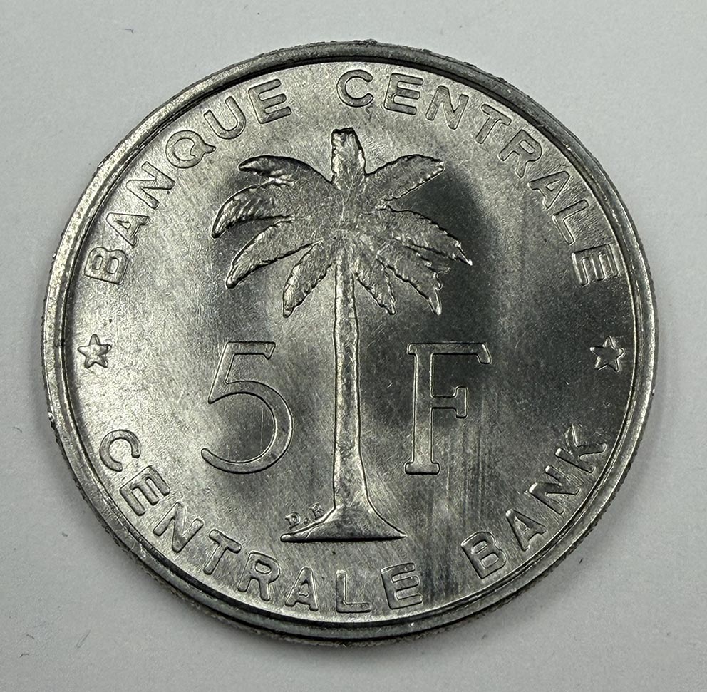 Belgian Congo (Ruanda-Urundi) 5 Francs 1959 KM#3