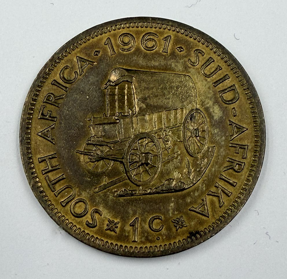 South Africa 1 cent 1961 KM#57