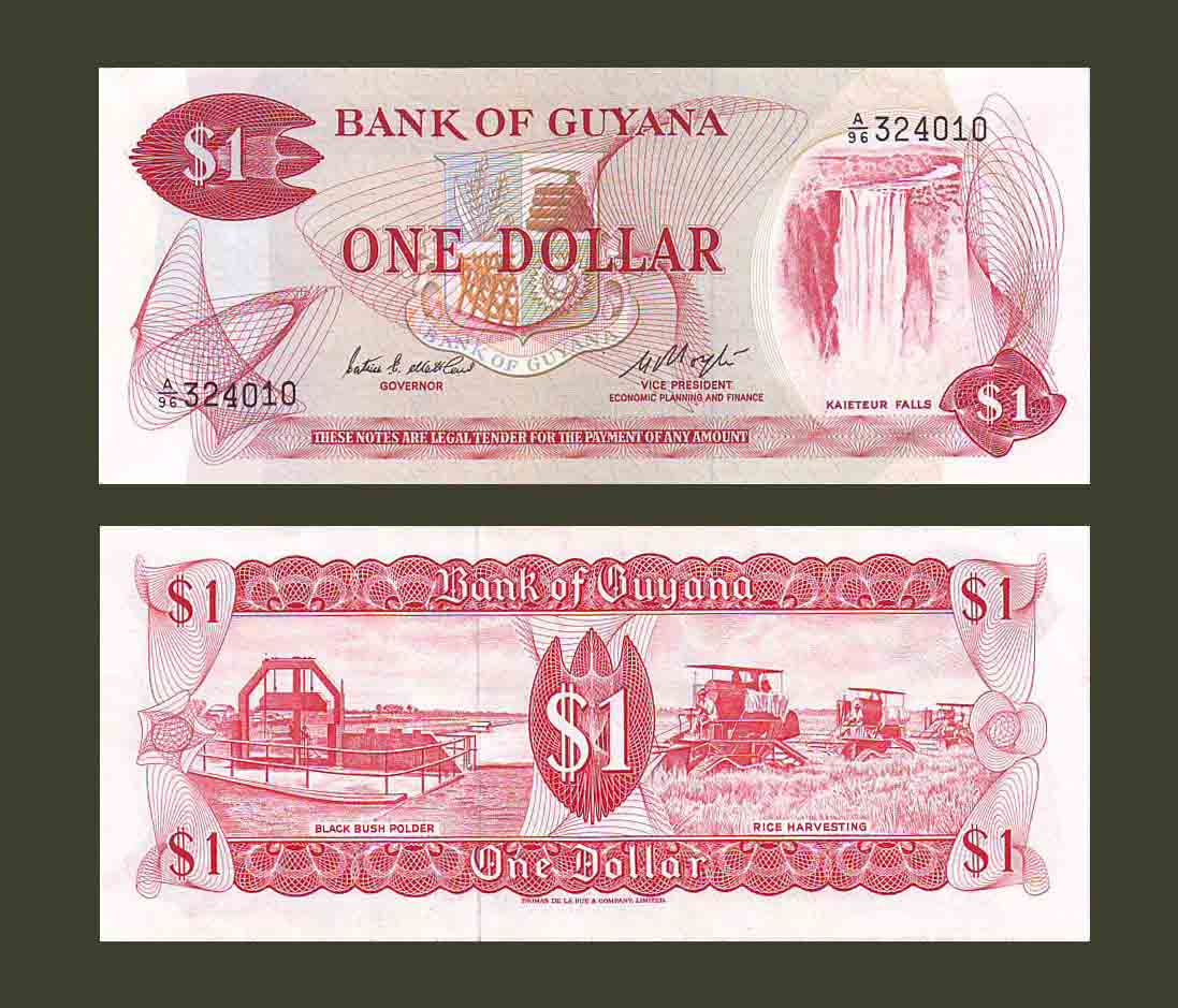 Guyana 1 Dollar 1983 P21 UNC