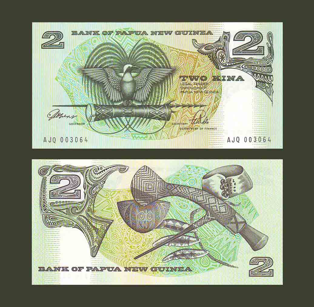 Papua New Guinea 2 Kina 1991 P5c UNC