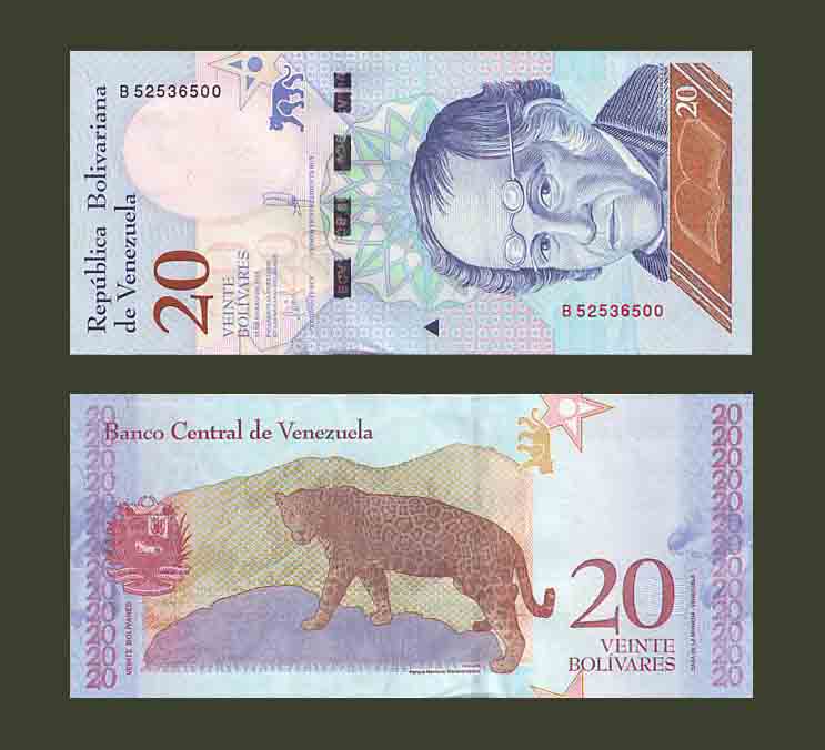 Venezuela 20 Bolivares 2018 P104a UNC