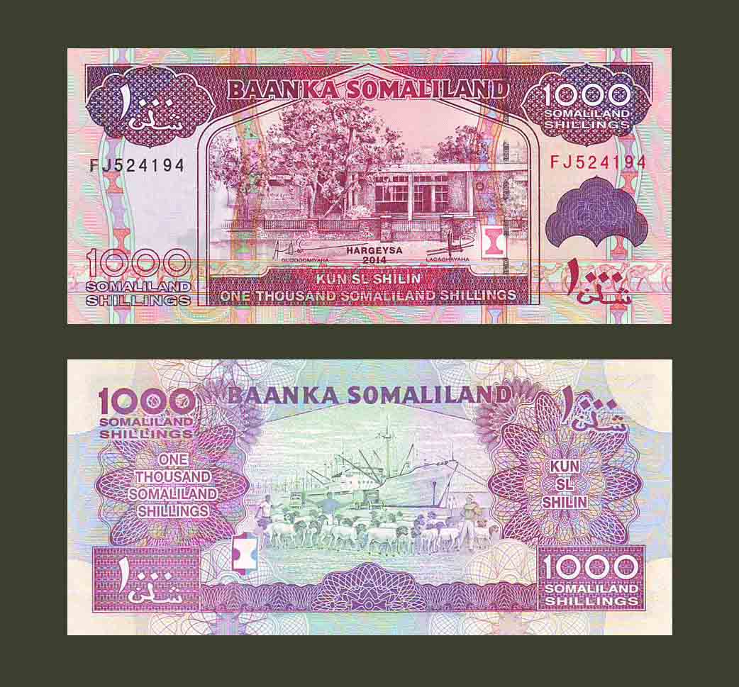Somaliland 1000 Shillings 2014 P20c UNC