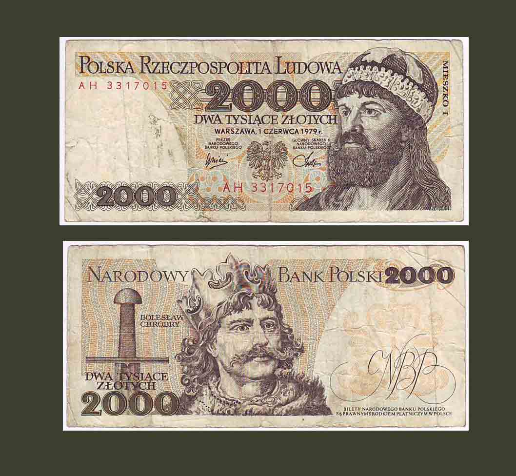 Poland 2000 Zlotych 1979 P147b VF