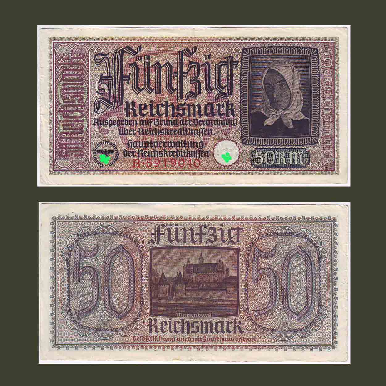 Գերմանիա 50 ռայխսմարկ 1940-1945 PR140 VF