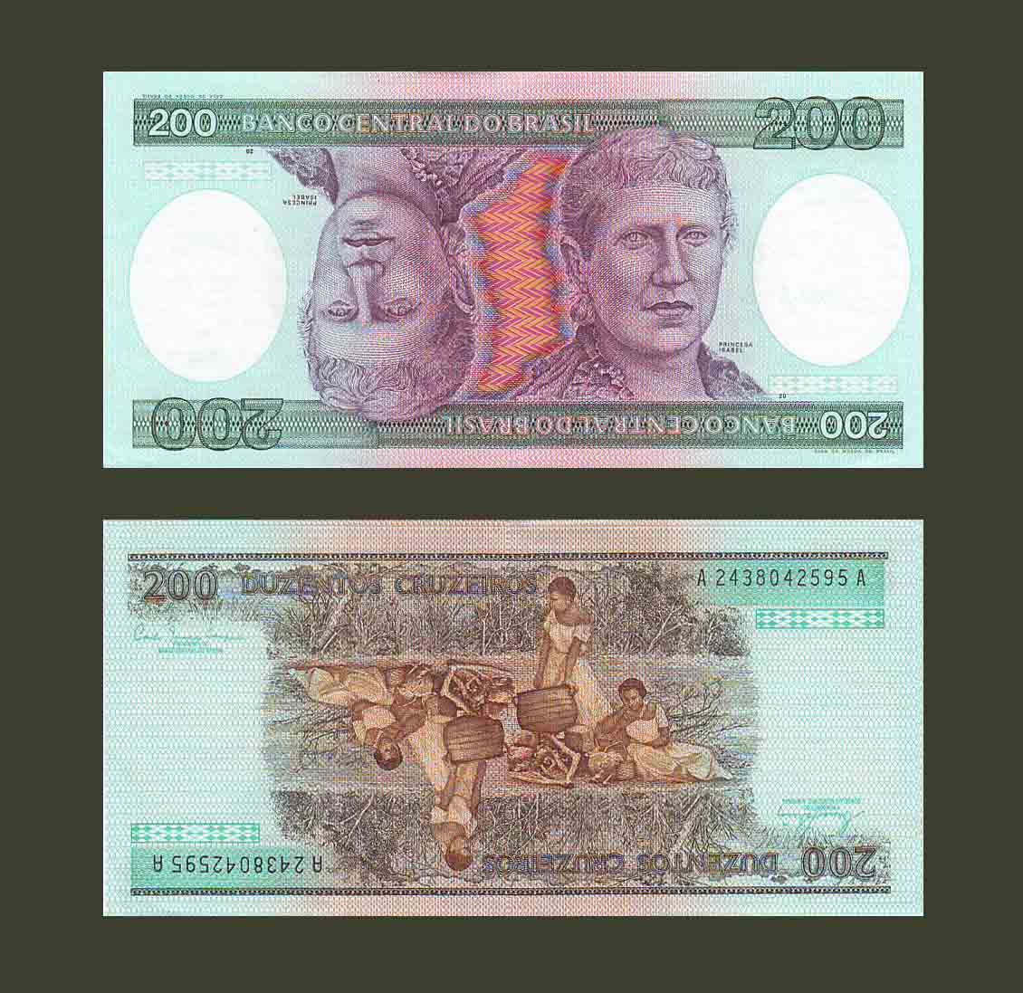 Brazil 200 Cruzeiros 1981 P199a UNC