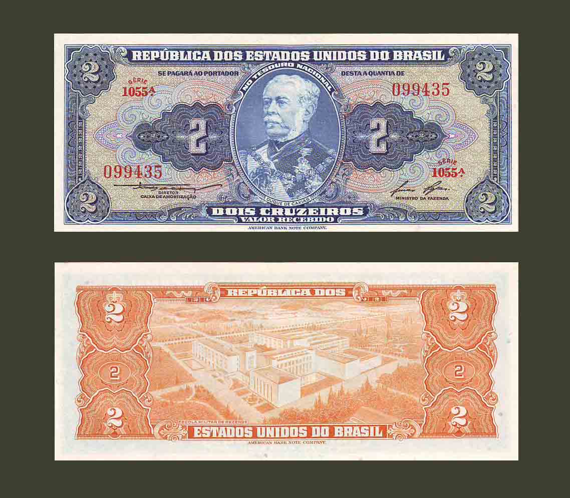 Brazil 2 Cruzeiros 1954 P151b UNC