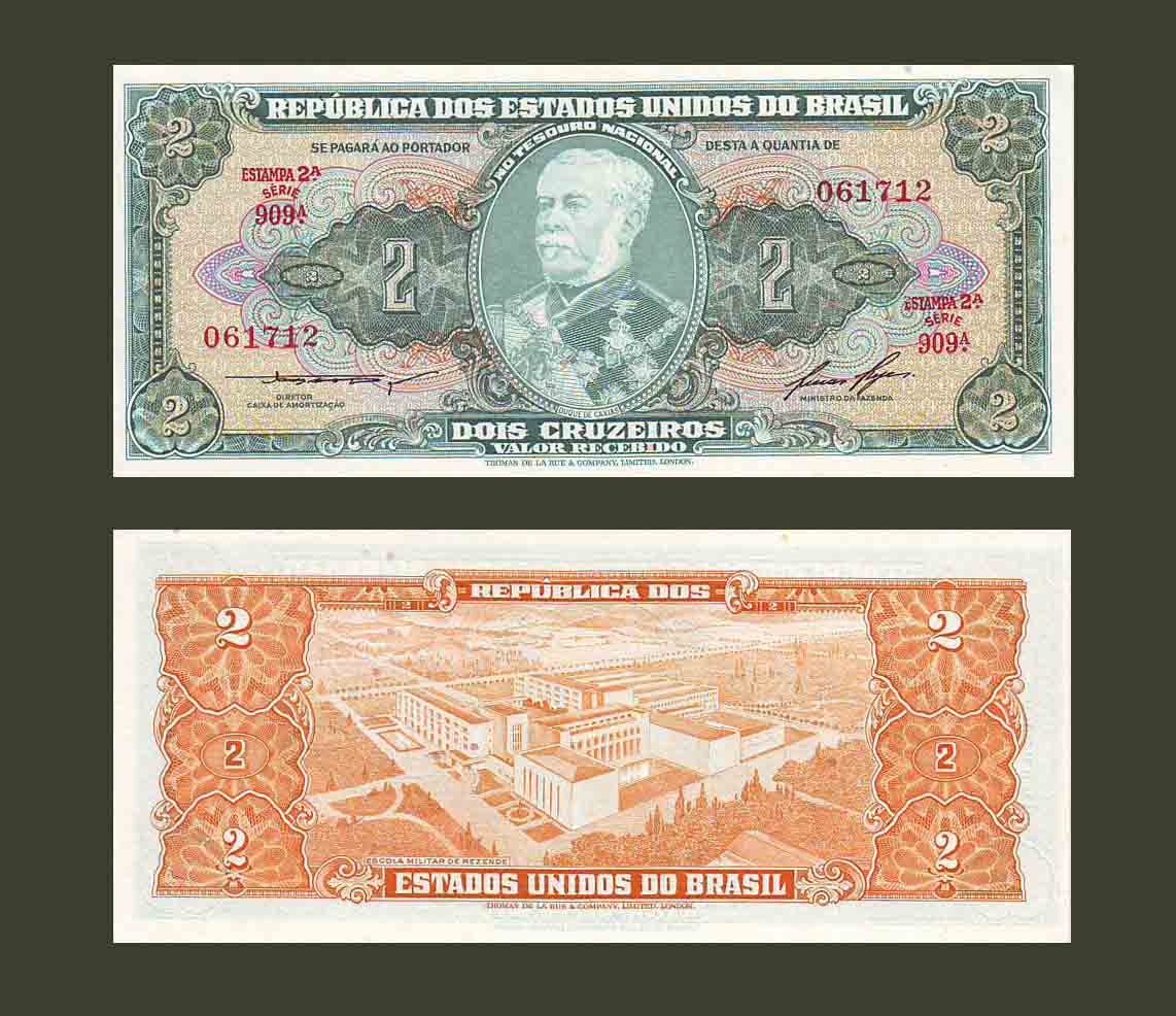 Brazil 2 Cruzeiros 1956 P157Ac UNC