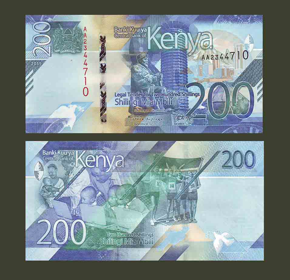Kenya 200 Shillings 2019 P54 UNC