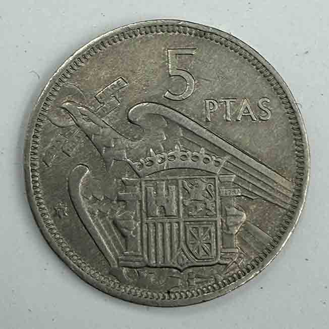 Իսպանիա 5 պեսետ 1957 KM#786