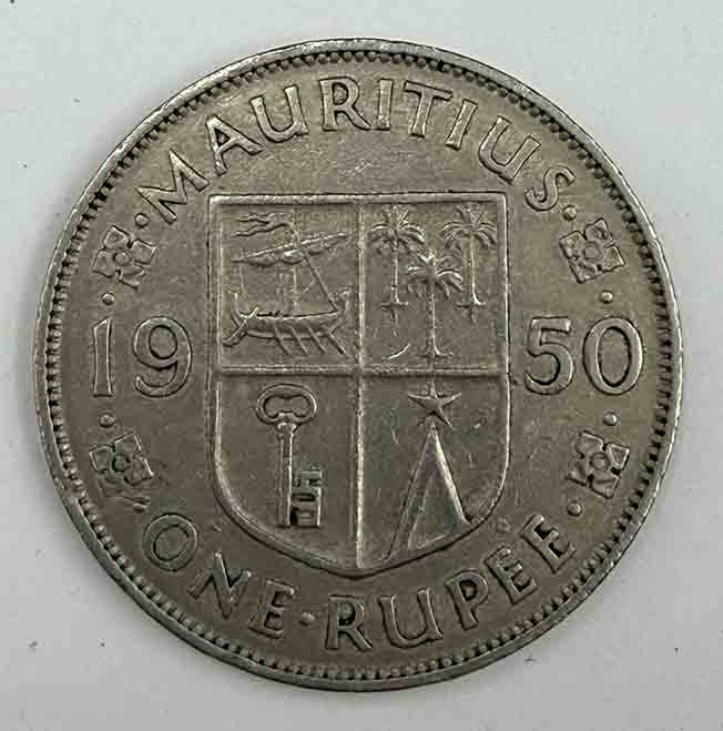 Mauritius 1 Rupee 1950 KM#29.1