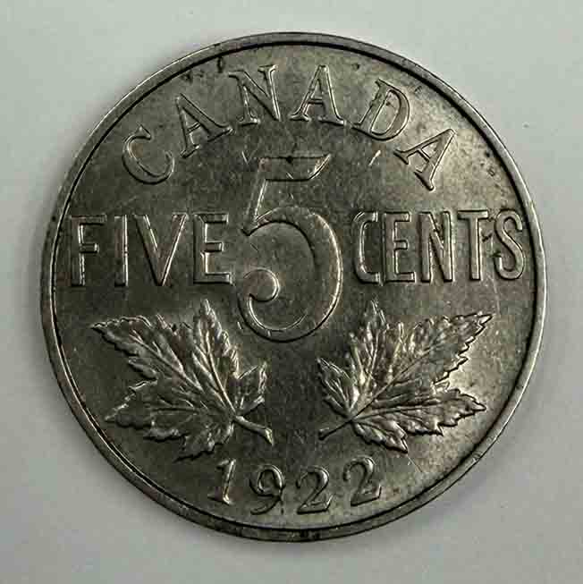 Canada 5 cents 1922 KM#29