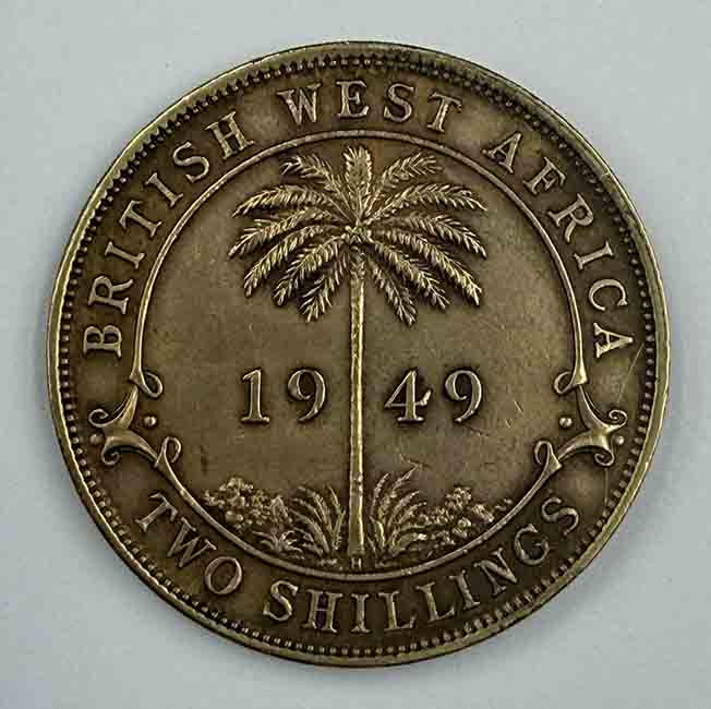 British West Africa 2 shillings 1949 KM#29