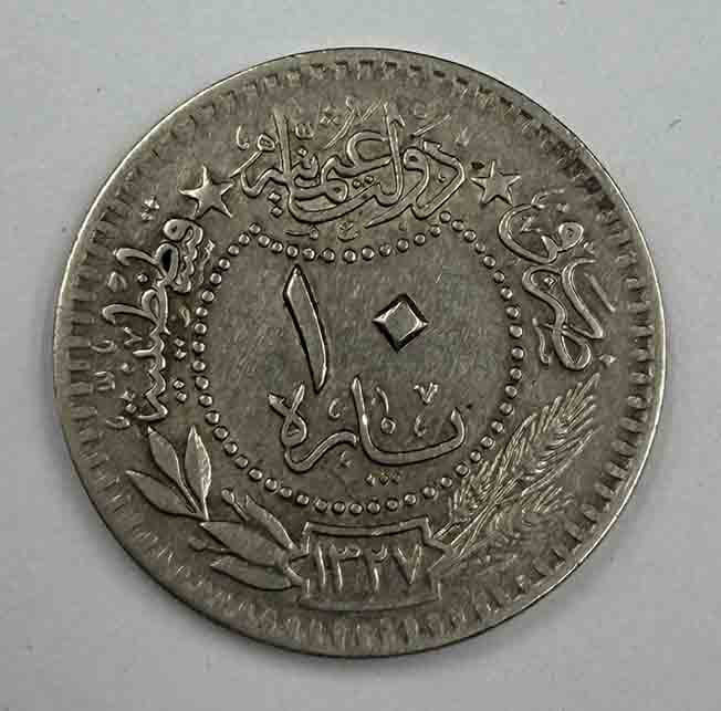 Ottoman Turkey 10 para 1912 KM#760